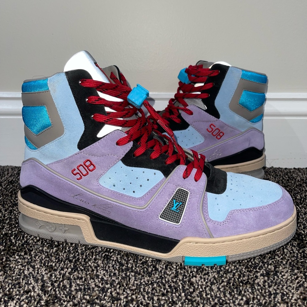 louis vuitton lv trainer sneaker boot high